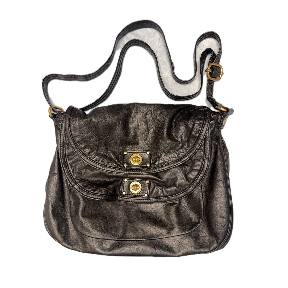 Black Leather Marc by Marc Jacobs Classic Q Natasha purse